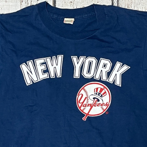 New York Yankees VTG 1980s MLB Baseball Screen Stars Crewneck SOFT Tshirt - Picture 5 of 5
